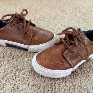 Classic Brown Kids Sneakers